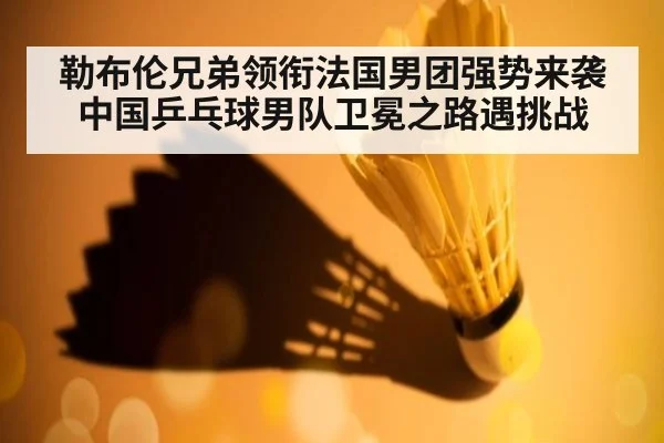 勒布伦兄弟领衔法国男团强势来袭 中国乒乓球男队卫冕之路遇挑战